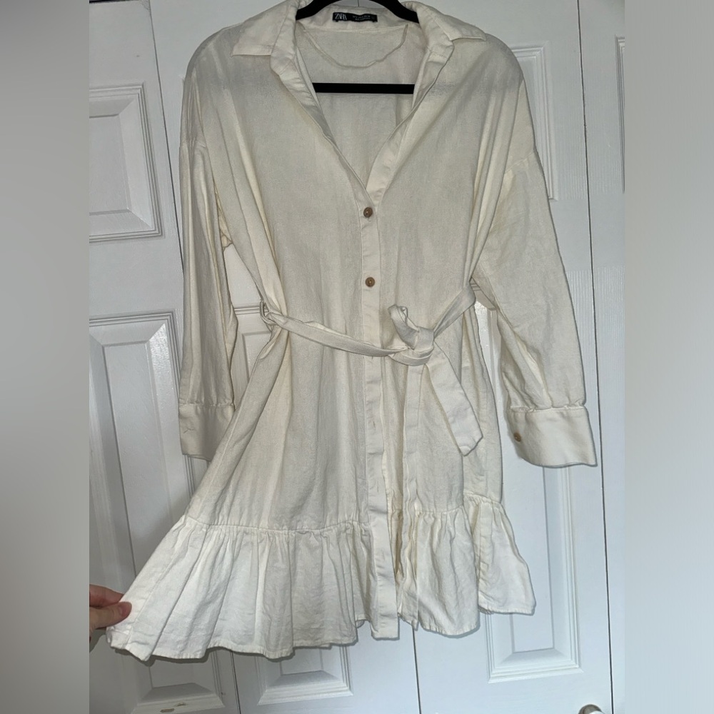 Zara long sleeve cotton dress